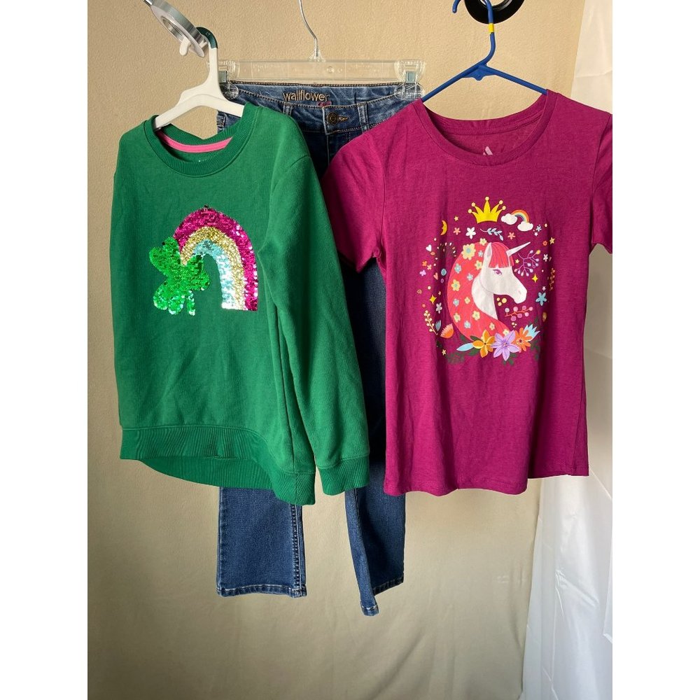 Unicorns & Rainbows Girls 3-Piece Outfit